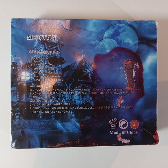 Meicoly SFX Makeup Kit X002FGGCE1 New Scar Wax Coagulate Fake Blood Spray New - Picture 3 of 12